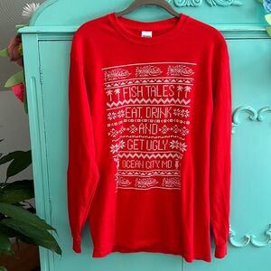 FISH TALES OCMD Ugly Christmas Long Sleeve Shirt